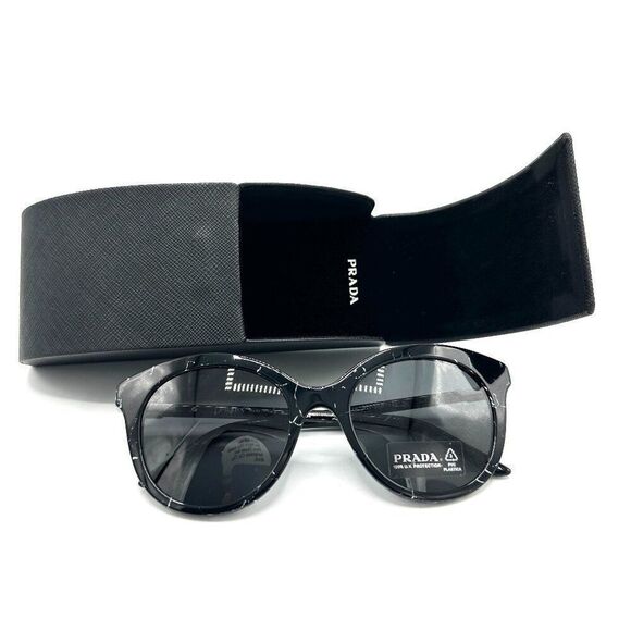 Prada Black/White Cateye Sunglasses - Picture 1 of 6